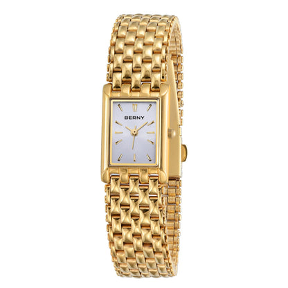 Ultra-thin Gold Quartz Watch Rectangular Men's Watch