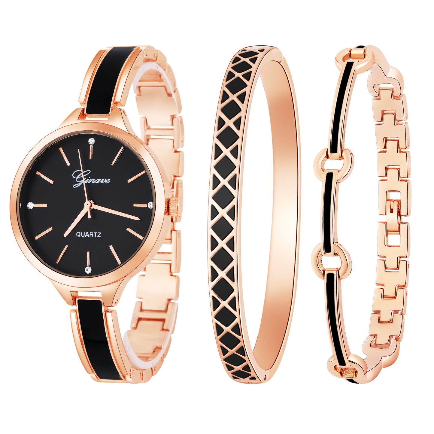 Quartz watch bracelet women's three-piece suit 