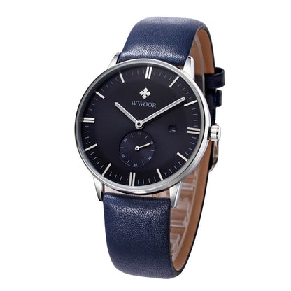 Men's Watch Simple Leather Belt Men's Watch Calendar