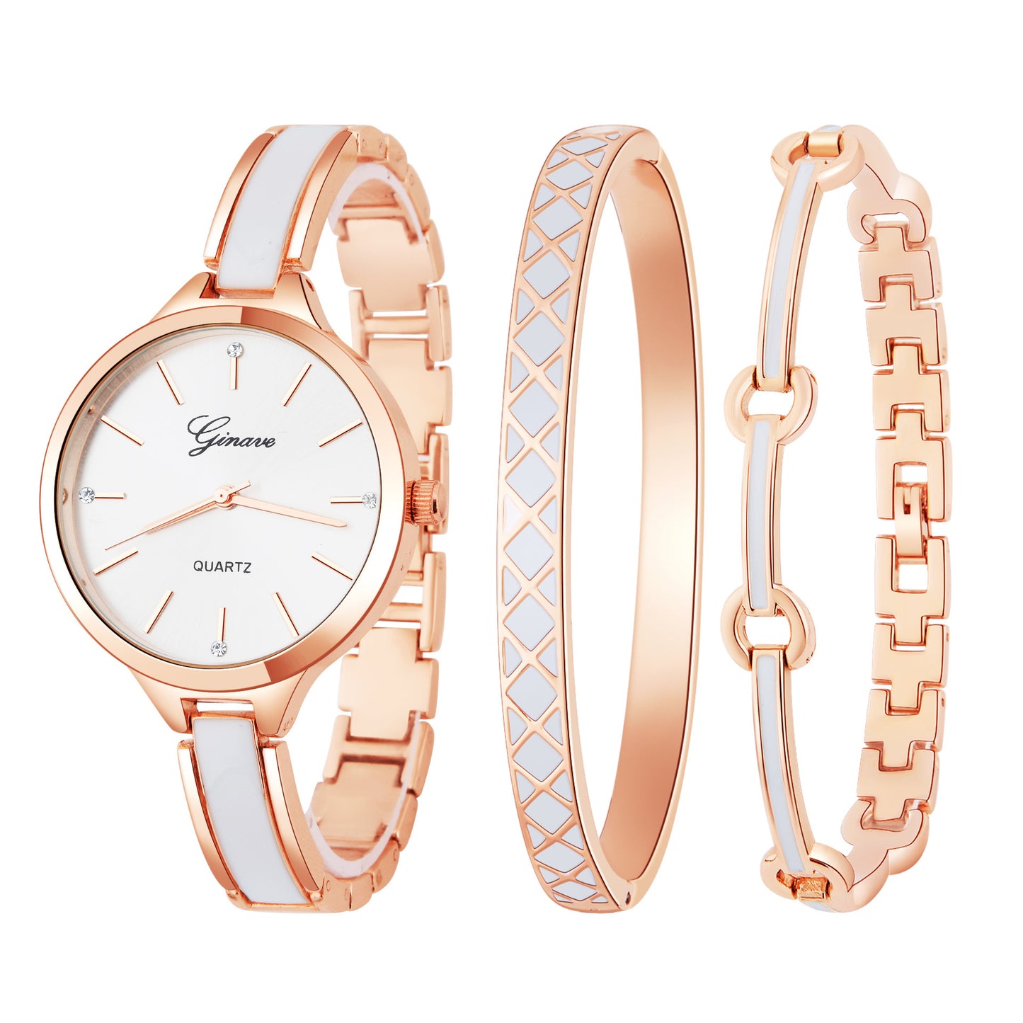 Quartz watch bracelet women's three-piece suit 