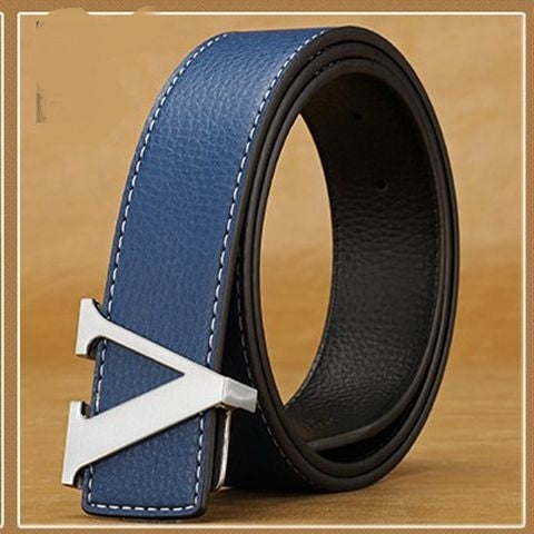 Men's Leather Letter Belt