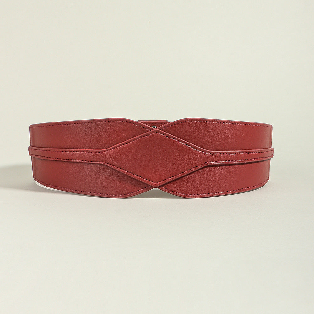 Simple Wide Waist Seal Elastic Versatile Belt Ladies