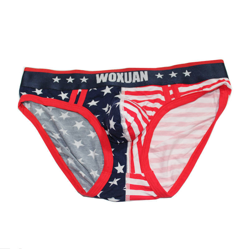 Printed striped men's underwear