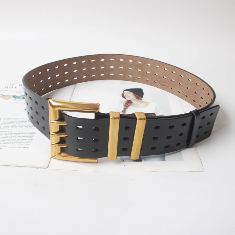 Three-pin buckle belt