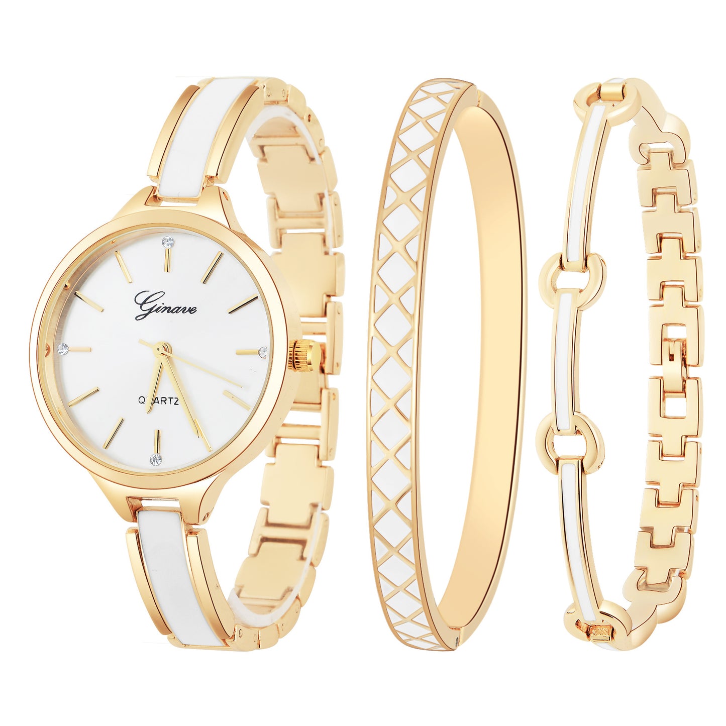 Quartz watch bracelet women's three-piece suit 