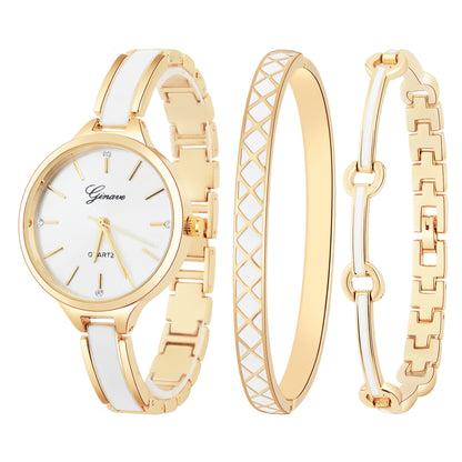 Quartz watch bracelet women's three-piece suit 