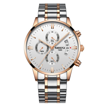 Men Watch Chronograph Sport Mens Watches Top Brand Luxury Waterproof Full Steel Quartz Gold Clock Men Relogio Masculino