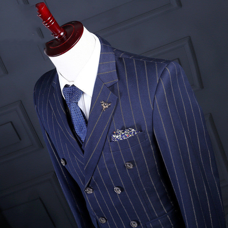 Korean Striped Business Casual Professional Suit