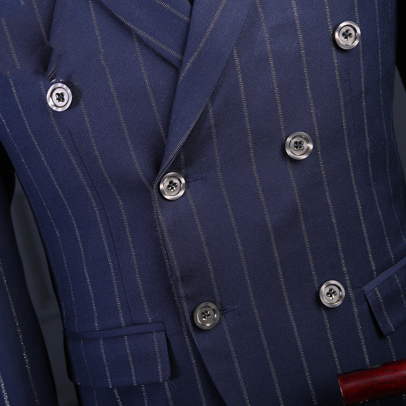 Korean Striped Business Casual Professional Suit