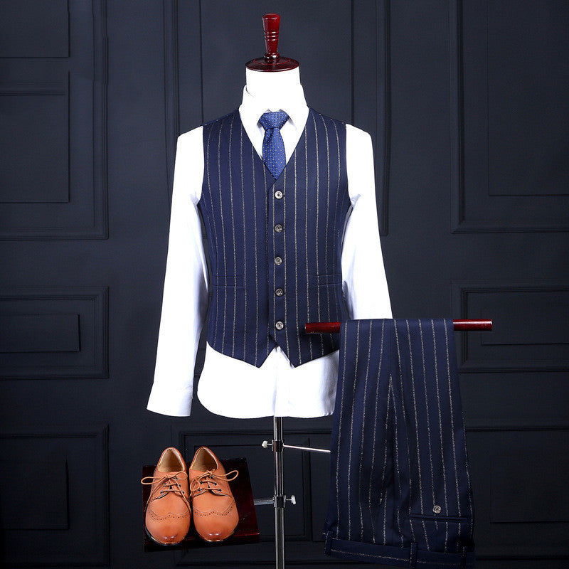 Korean Striped Business Casual Professional Suit