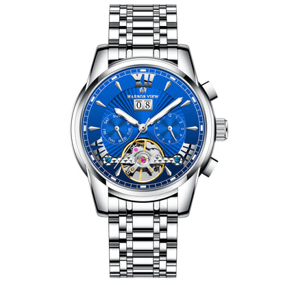 Automatic Mechanical Watch Tourbillon Multi-function Calendar Week Luminous Waterproof Men's Watch