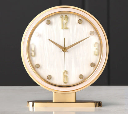 Leather Creative Placement Home Fashion Desk Clock