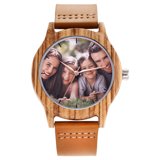 New Cross-Border Wooden Men'S Commemorative Gift Custom Oem Self-Built Station Watches