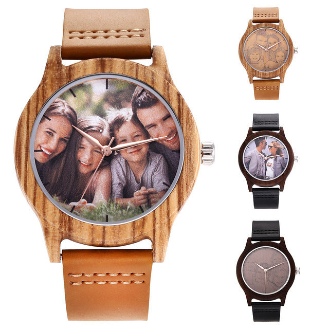 New Cross-Border Wooden Men'S  Commemorative Gift Custom  Oem Self-Built Station Watches