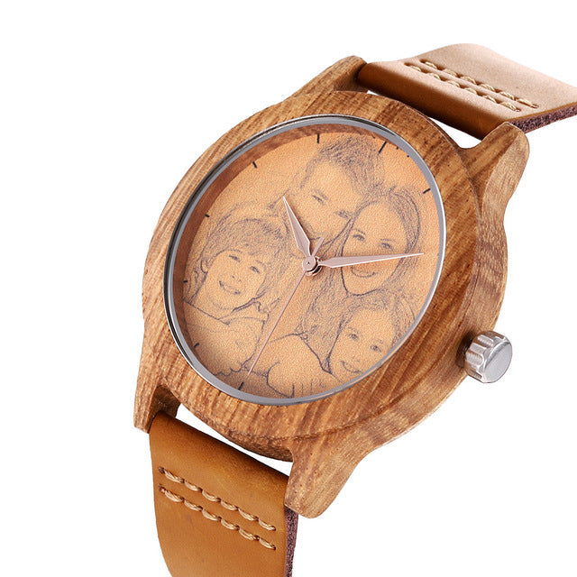 New Cross-Border Wooden Men'S  Commemorative Gift Custom  Oem Self-Built Station Watches