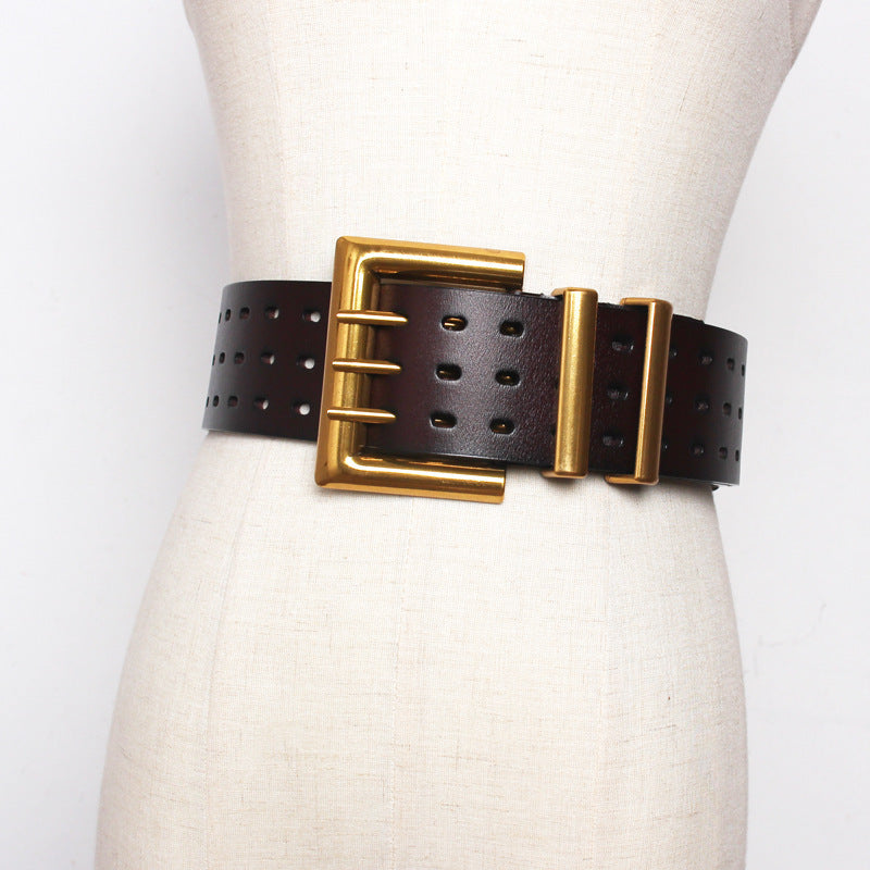 Three-pin buckle belt