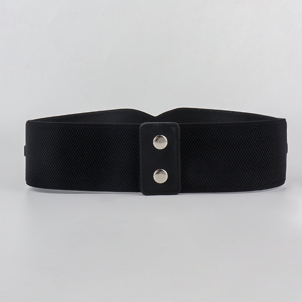Simple Wide Waist Seal Elastic Versatile Belt Ladies