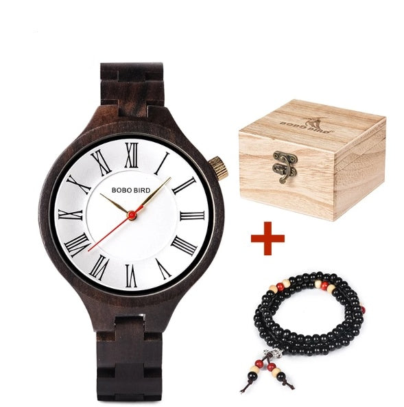 All-wood quartz watch