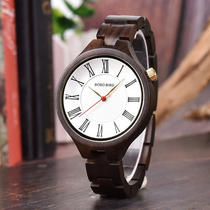 All-wood quartz watch