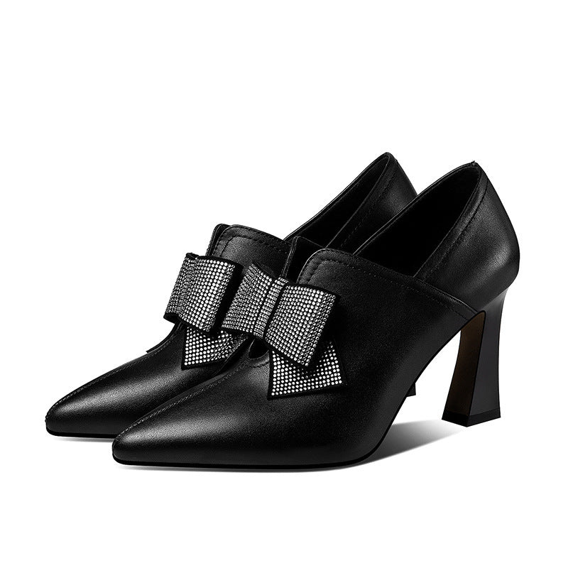 New Rhinestone Bow High Heels For Women