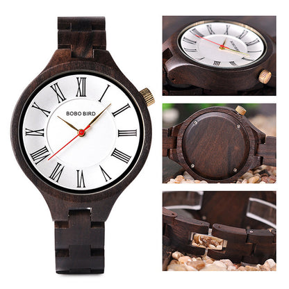 All-wood quartz watch