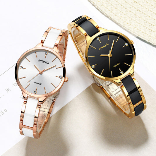 Waterproof quartz watch ceramic watch