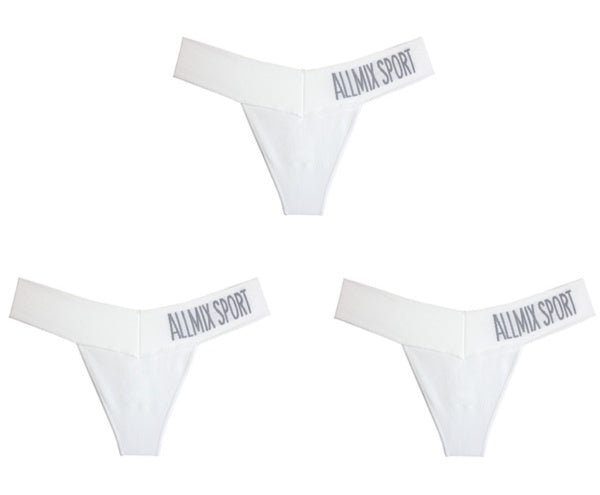 UMI King Letter Sports Traceless Deep V Wide Waist T-pants Women Sexy Hot Underwear Fitness Seamless Low Waist T-pants