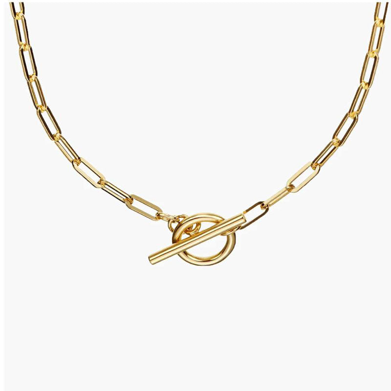 Vacuum Gold Plated Stainless Steel OT Necklace Women's Accessories
