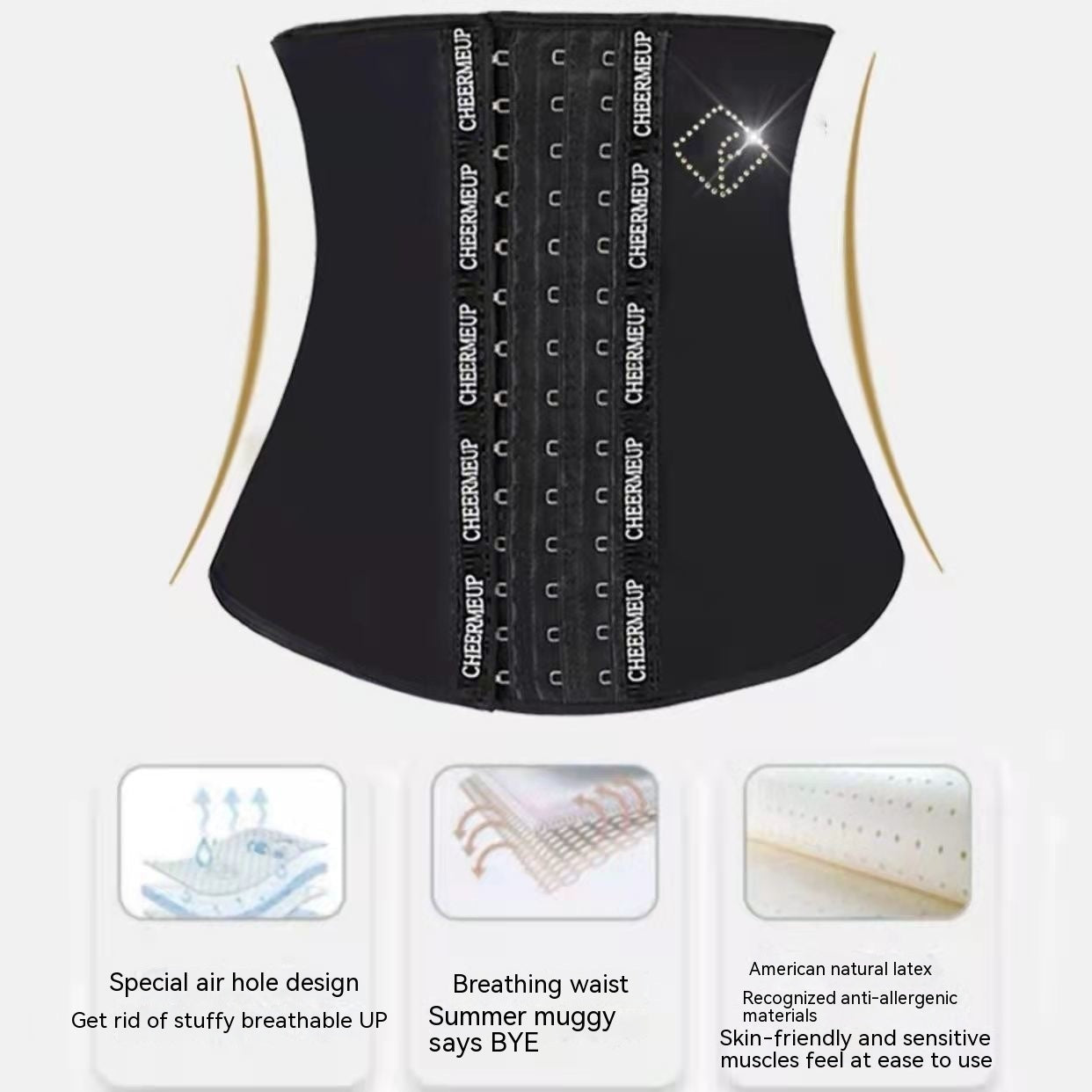 Women's Latex Girdle Belly Band Waist Seal