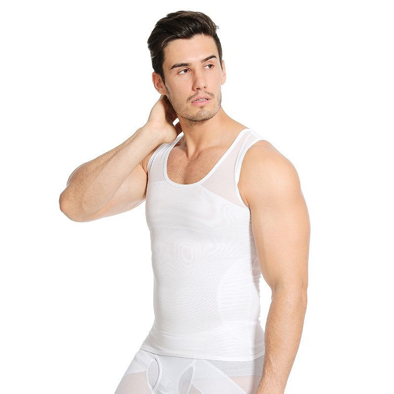 Mesh Body Shaping Vest Belly Contracting Men