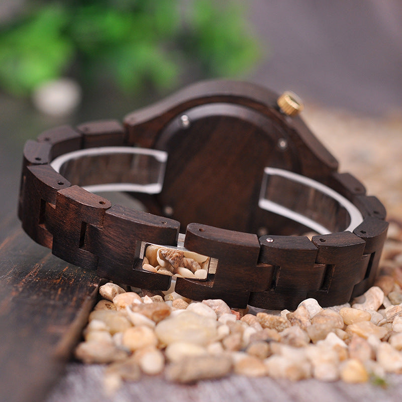 All-wood quartz watch