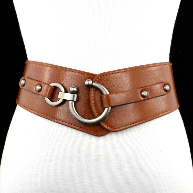 Simple All-match Women's Width Elastic Belt