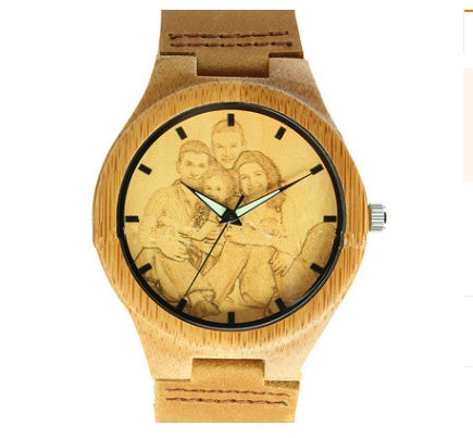 Bamboo and wooden watches with one to one pictures