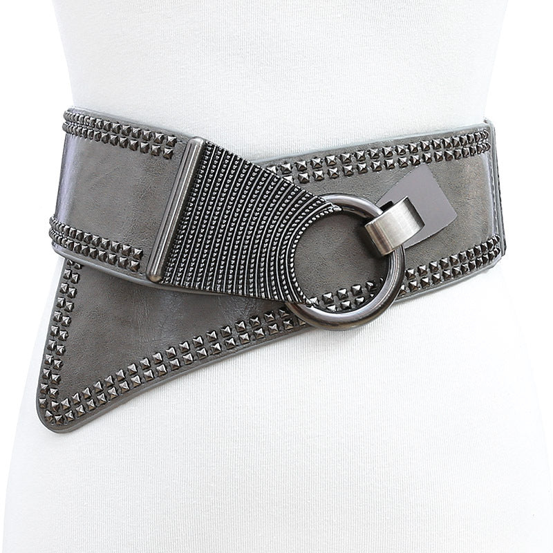 Personalized Fashionable All-match Wide Waist Seal Oblique Women's Belt