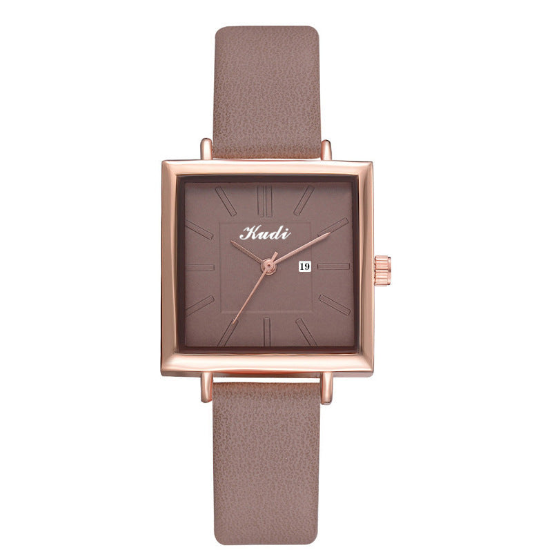 Calendar Square Fashion Student Wristband Watch