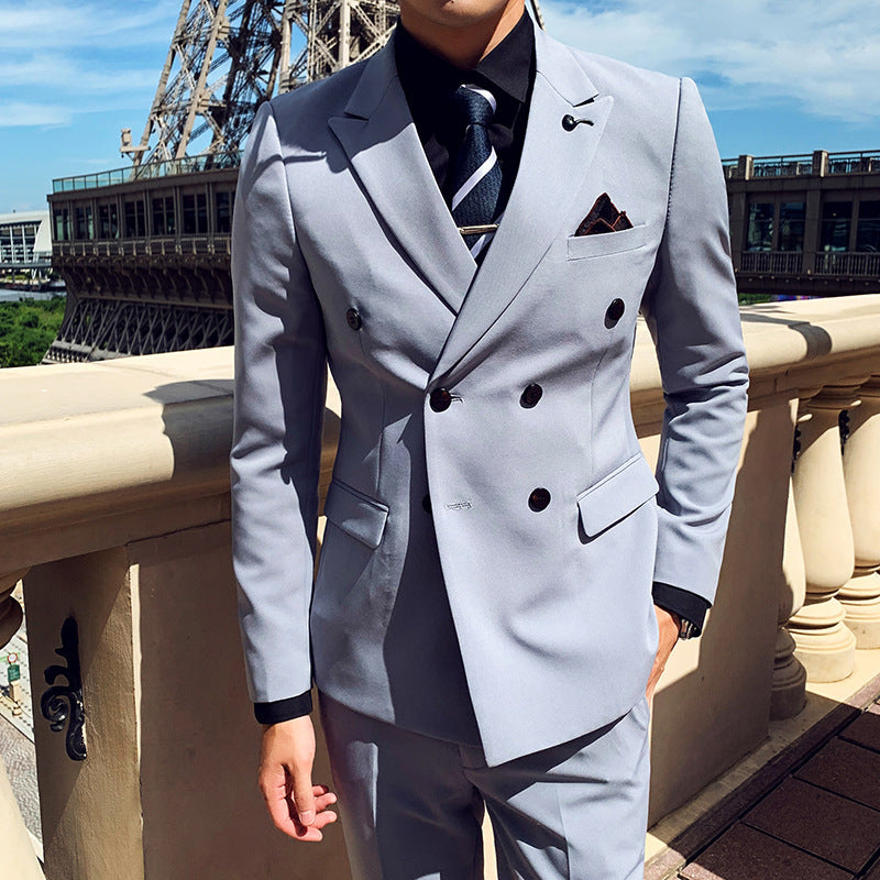 Men's Business Slim Professional Three-piece Men's Suit