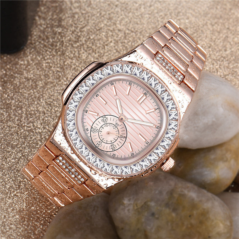 Mens Fashion Alloy Luxury Brand Diamond Gifts Watches