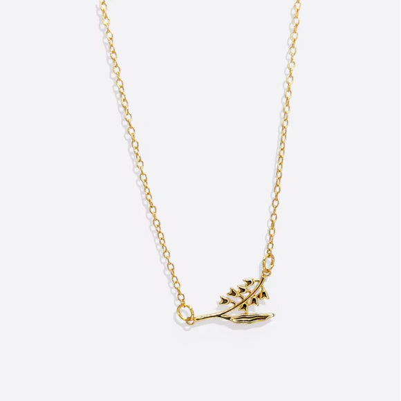 Birthday Flower Necklace Personalized High Quality Stainless Steel 18K Gold Plated Ladies Daily 3D Jewelry Birthday Gift For Her