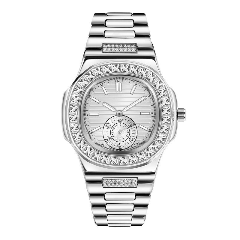 Mens Fashion Alloy Luxury Brand Diamond Gifts Watches