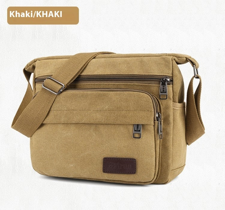 Men's Shoulder Bag Retro Leisure Crossbody Bag Outdoor Sports Canvas Bag