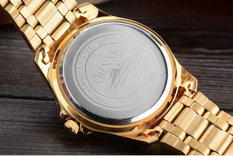 Luxury Brand Man Gold Dress Watches Stainless Steel