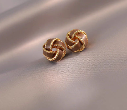 Blue Concentric Knot Mosquito Coil Ear Clip