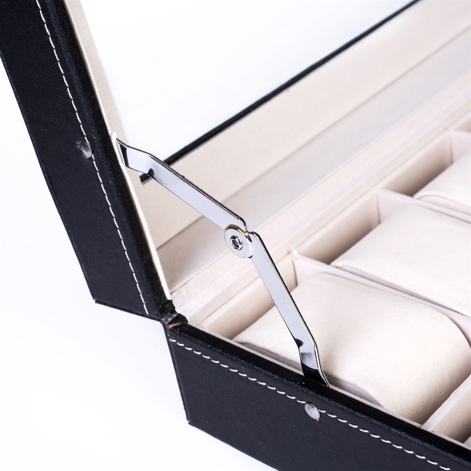 24 Slot Elegant Portable Watch Collection Box Case Organizer for Storage Display Holds Watches Jewelry for Men Women