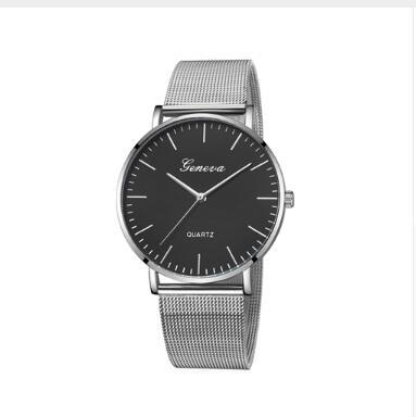 Fashion Casual Watches Womens Men GENEVA Womens Classic Quartz Stainless Steel Wrist Watch Bracelet Watches