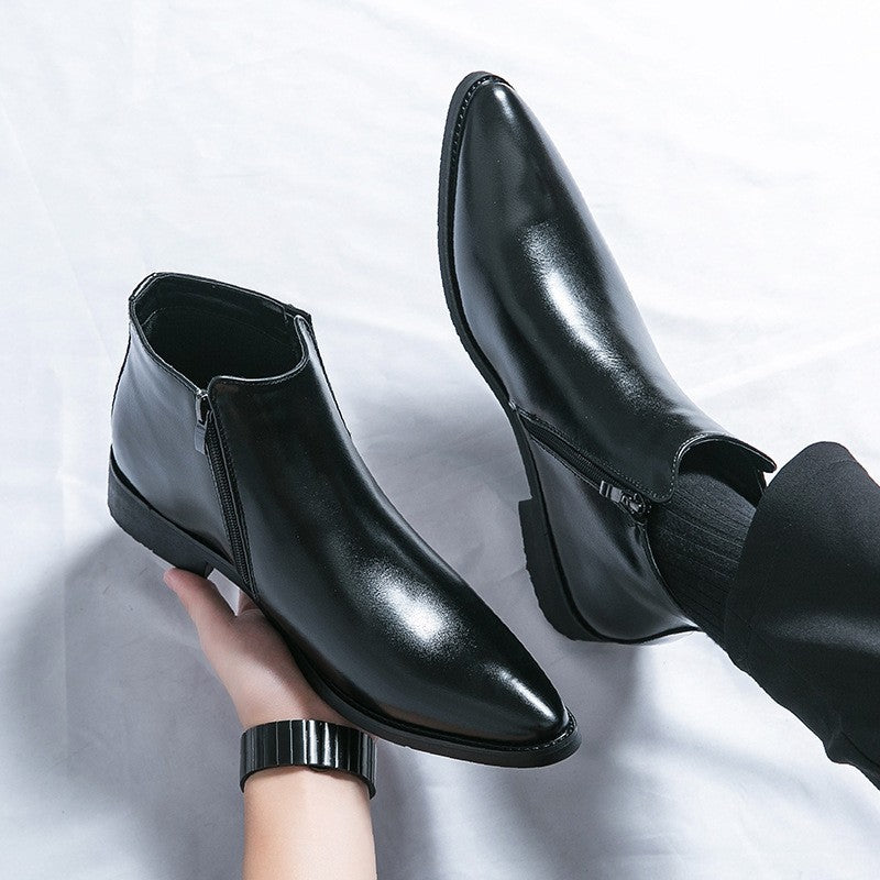 High-Top Pointed Toe Men's Boots Fashion Trend Martin