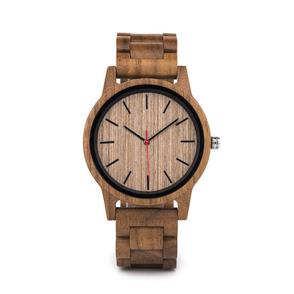 Wood quartz watch