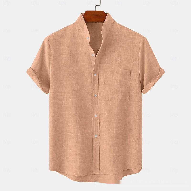 Men's Beach Striped 3d Sleeve Casual Loose Shirt