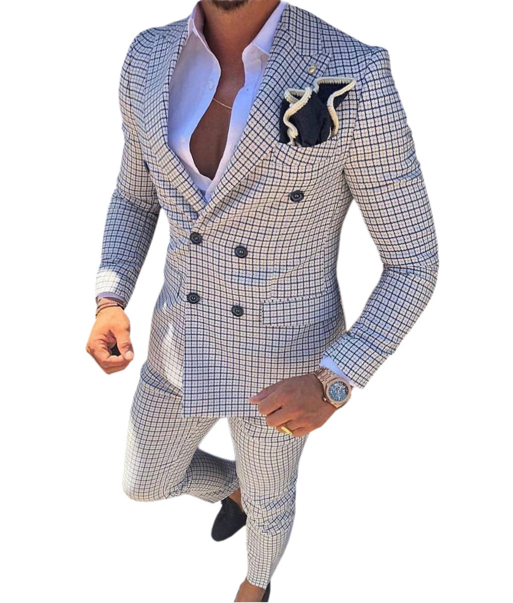 Men's Suit Two Piece Slim Business Korean Style