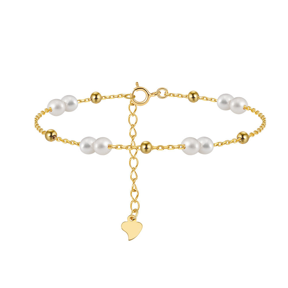 S925 Sterling Silver Bracelet Natural Freshwater Pearl