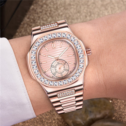 Mens Fashion Alloy Luxury Brand Diamond Gifts Watches